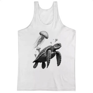 Camiseta Regata Tartaruga Marinha e Aguas vivas