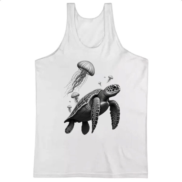 Camiseta Regata Tartaruga Marinha e Aguas vivas