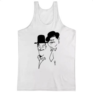 Camiseta Regata Gordo e o magro linear art