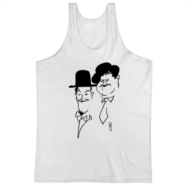 Camiseta Regata Gordo e o magro linear art
