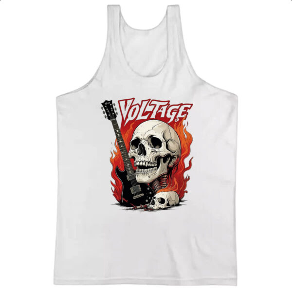 Camiseta Regata Caveira rock guitarra voltage