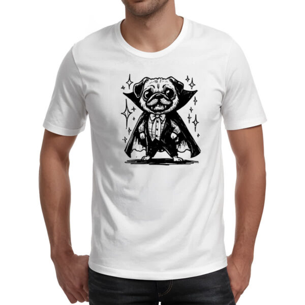 Camiseta Unissex Pug Vampiro - Imagem 2