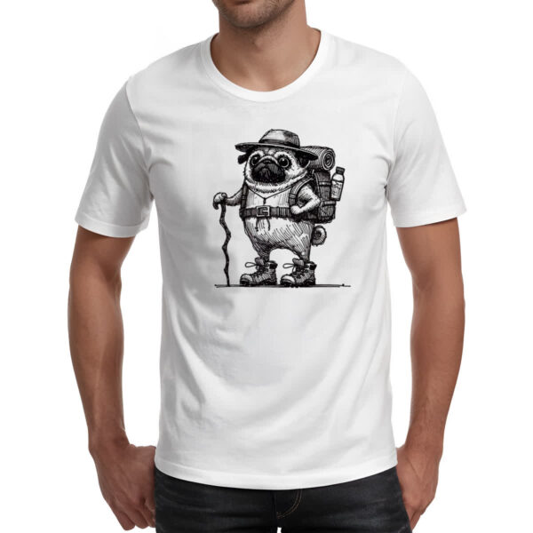 Camiseta Unissex Pug aventureiro - Imagem 2