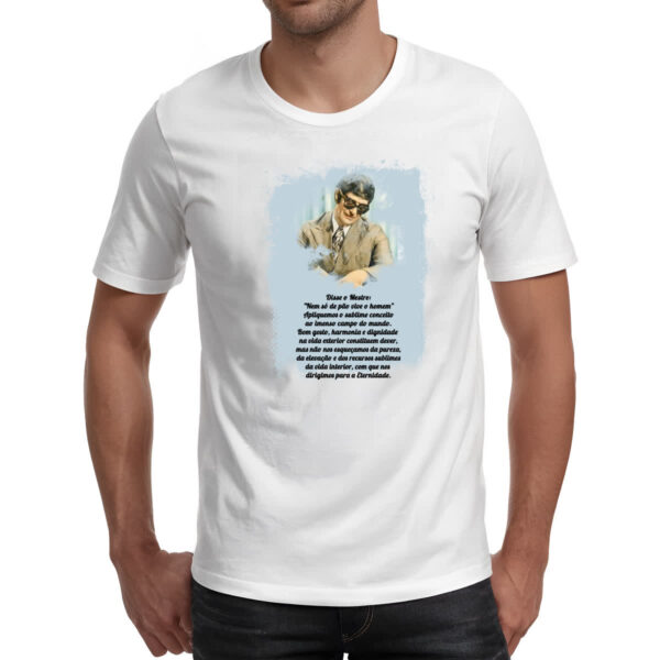 Camiseta Unissex Espiritismo nem so de pao vive o homem - Imagem 2