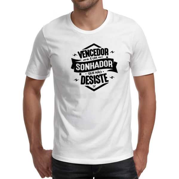 Camiseta Unissex Vencedor sonhador nao desiste - Imagem 2