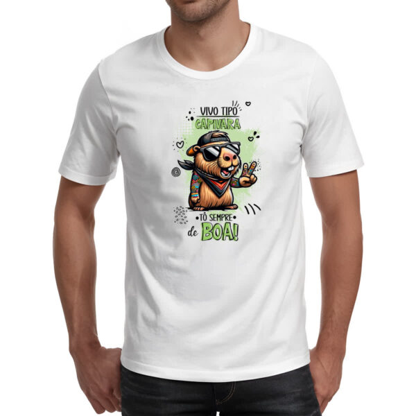 Camiseta Unissex Capivara sempre de boa - Imagem 2