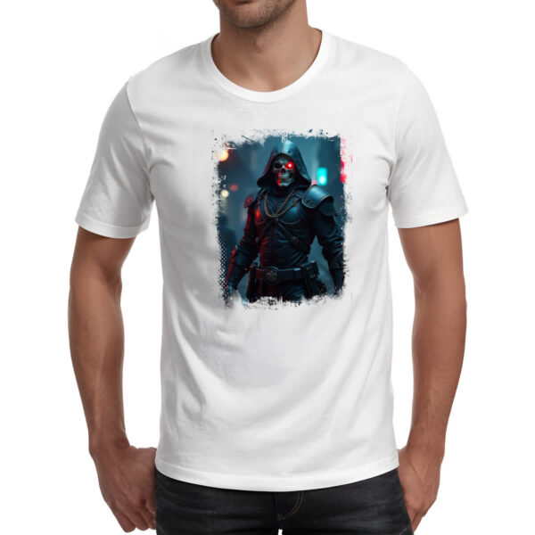 Camiseta Unissex Guerreiro Esqueleto Cyperpunk - Imagem 2
