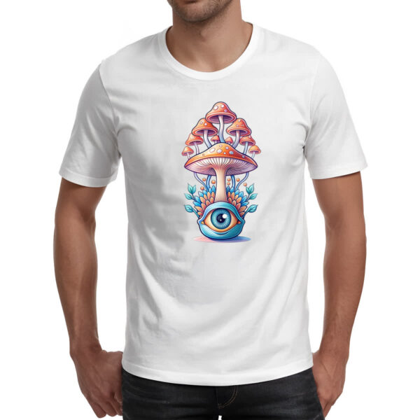 Camiseta Unissex Olho psicodelico cogumelos - Imagem 2