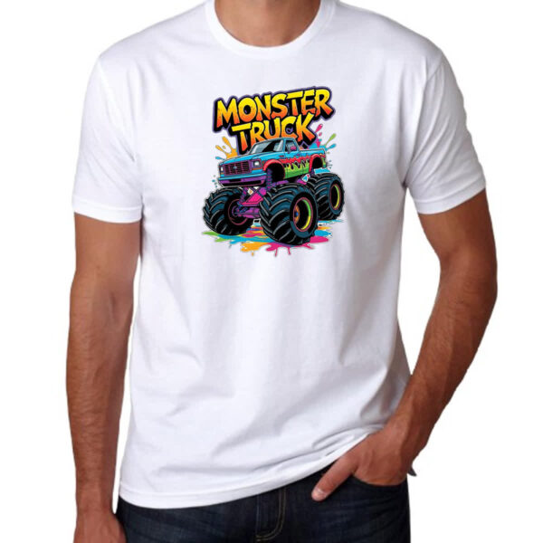Camiseta Unissex Monster Truck Splash Art - Imagem 3