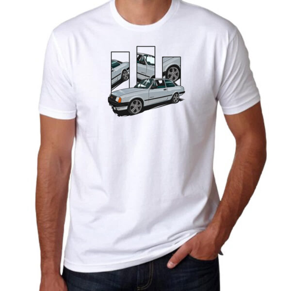 Camiseta Unissex Chevette placas verticais - Imagem 3