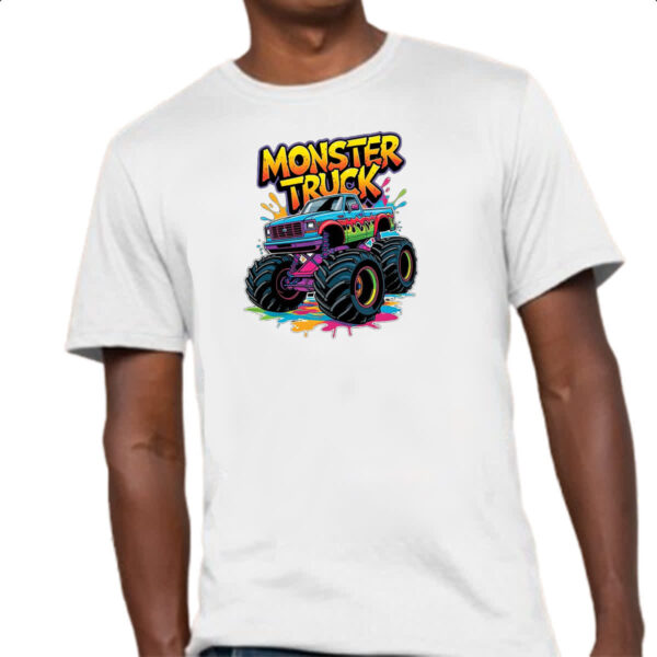 Camiseta Unissex Monster Truck Splash Art - Imagem 4