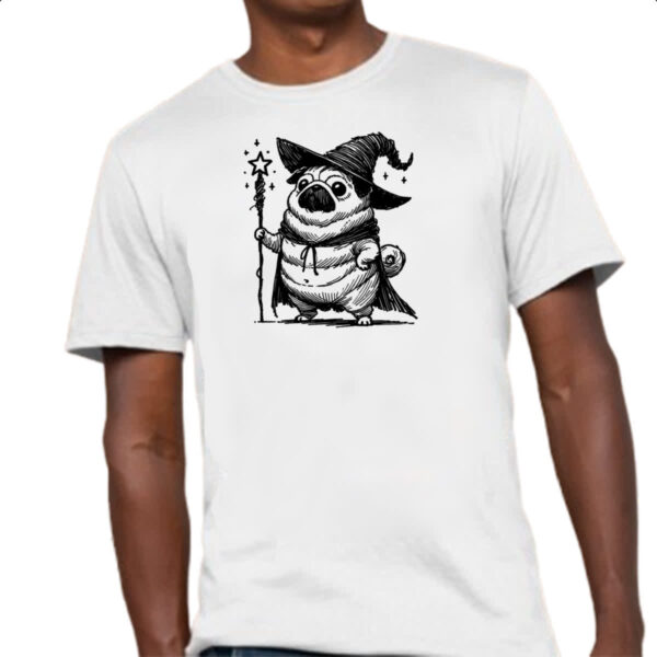 Camiseta Unissex Pug Mago - Imagem 4