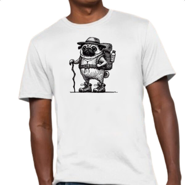 Camiseta Unissex Pug aventureiro - Imagem 4
