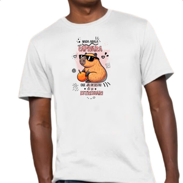 Camiseta Unissex Capivara nada abala - Imagem 4
