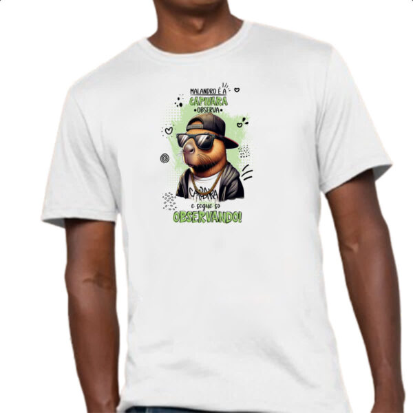 Camiseta Unissex Capivara observando - Imagem 4