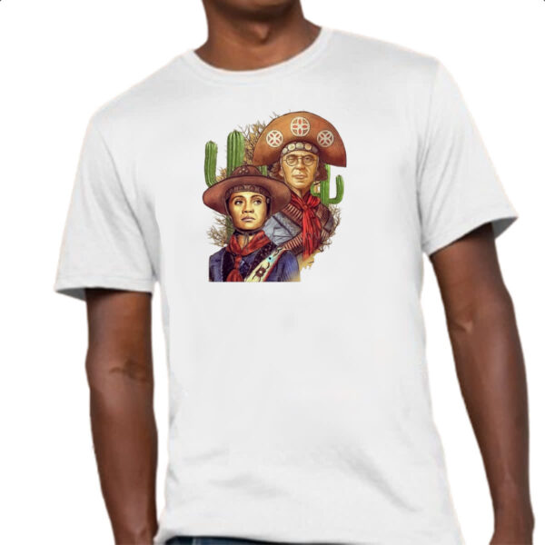 Camiseta Unissex Lampiao e Maria Bonita Pintura - Imagem 4