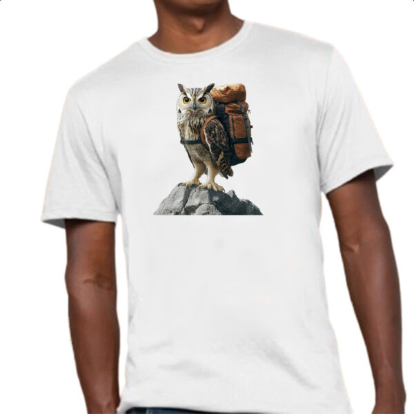 Camiseta Unissex Coruja aventureira - Imagem 4