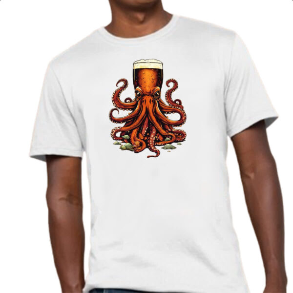 Camiseta Unissex Beer Octopus - Imagem 4