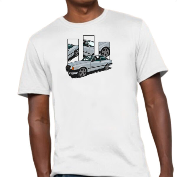Camiseta Unissex Chevette placas verticais - Imagem 4