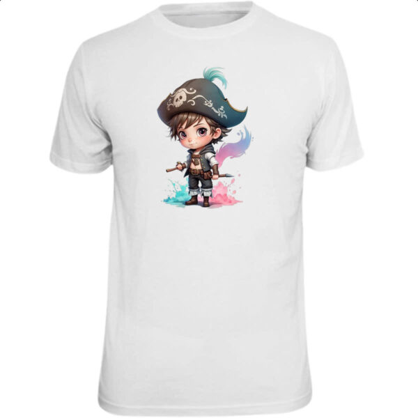 Camiseta Unissex Pirata Cute Chibi Style