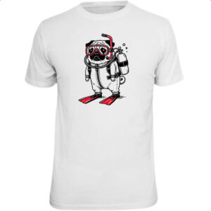 Camiseta Unissex Pug Mergulhador