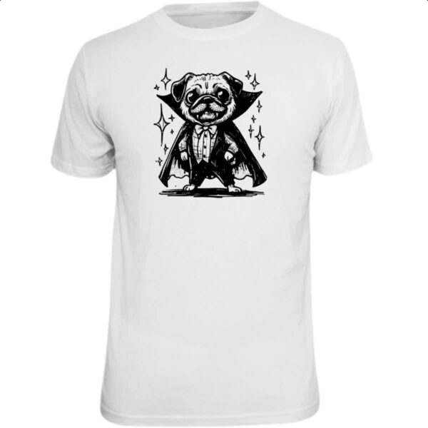 Camiseta Unissex Pug Vampiro
