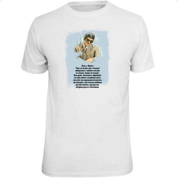 Camiseta Unissex Espiritismo nem so de pao vive o homem