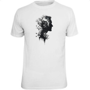 Camiseta Unissex Silhueta Cabana na Floresta