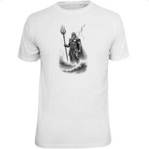 Camiseta Unissex Poseidon esboco a lapis