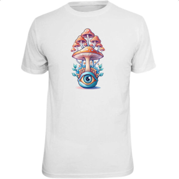 Camiseta Unissex Olho psicodelico cogumelos