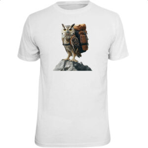 Camiseta Unissex Coruja aventureira