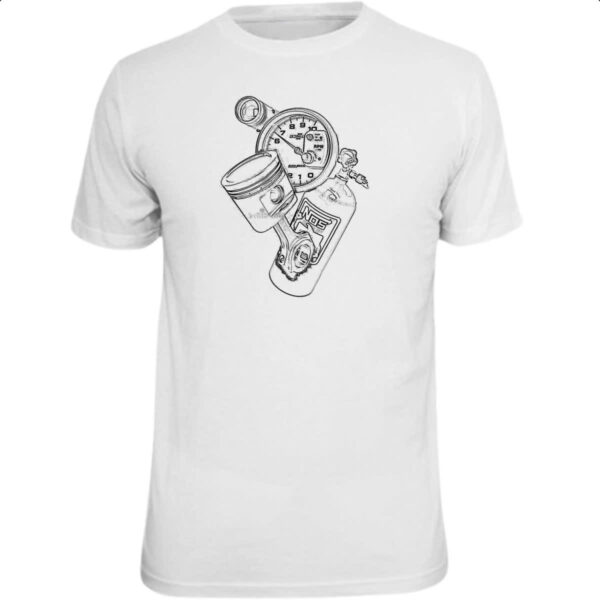 Camiseta Unissex Velocimetro Pistao e Nos