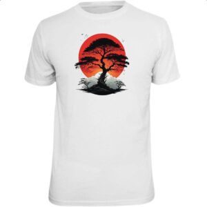 Camiseta Unissex Bonsai sunset art