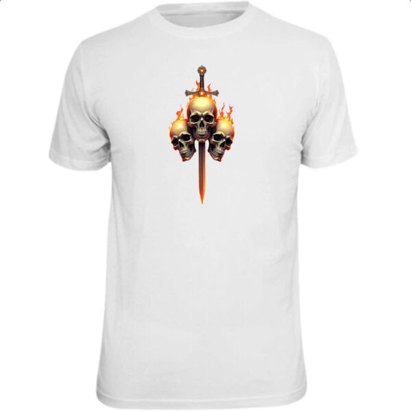 Camiseta Unissex Espada das tres caveiras