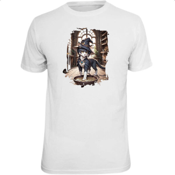 Camiseta Unissex Gato Bruxo da Fortuna