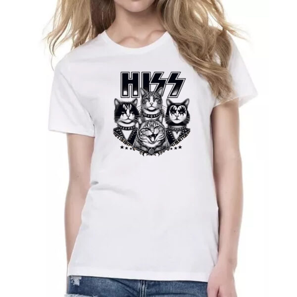 Camiseta Baby Look HISS Gatos do Rock - Imagem 2