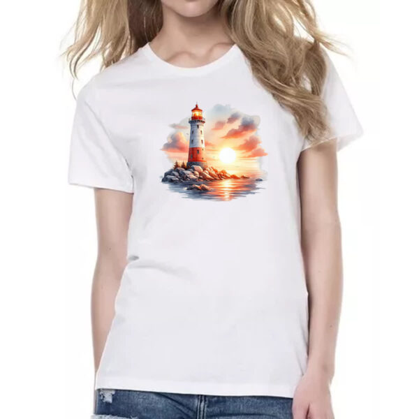 Camiseta Baby Look Farol travel art - Imagem 2