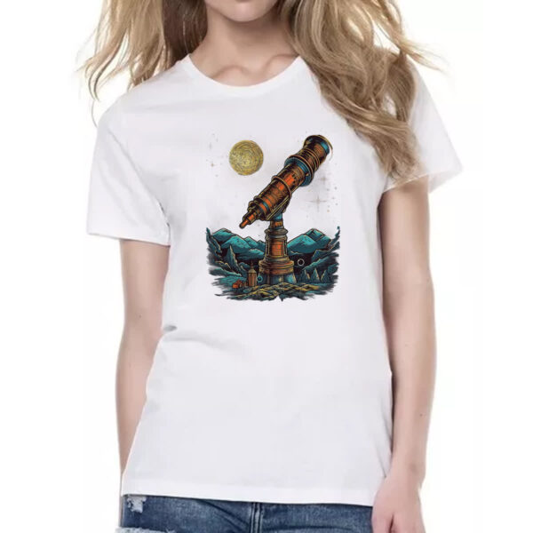 Camiseta Baby Look Vintage Telescopio - Imagem 2