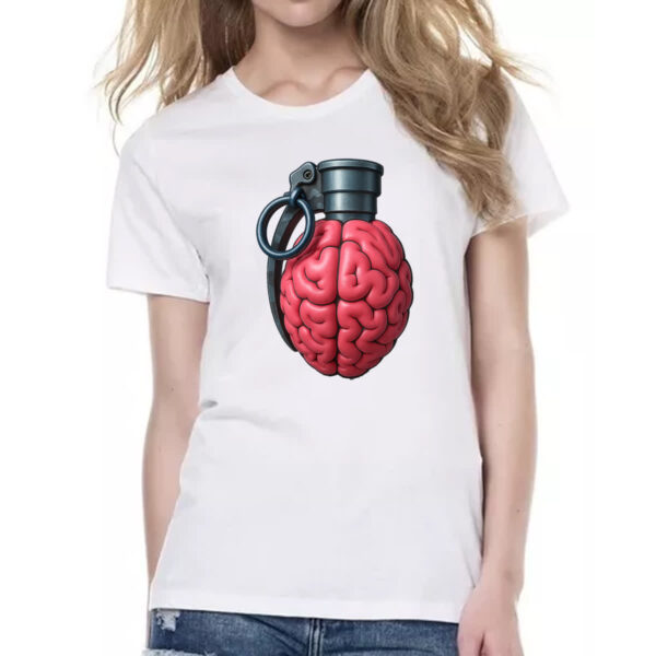 Camiseta Baby Look Cerebro granada - Imagem 2