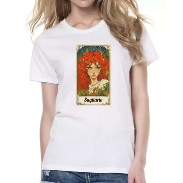 Camiseta Baby Look Carta Taro Signo Sagitario - Imagem 2