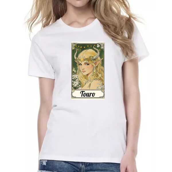 Camiseta Baby Look Carta Taro Signo Touro - Imagem 2