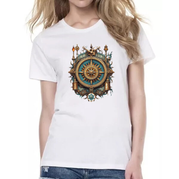 Camiseta Baby Look Vintage Bussola - Imagem 2