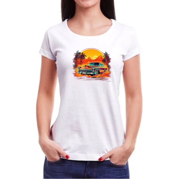 Camiseta Baby Look Vintage Carro Classico 07 - Imagem 3