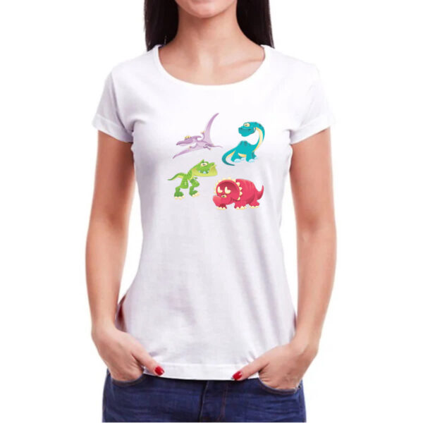 Camiseta Baby Look Cute dinossauros - Imagem 3