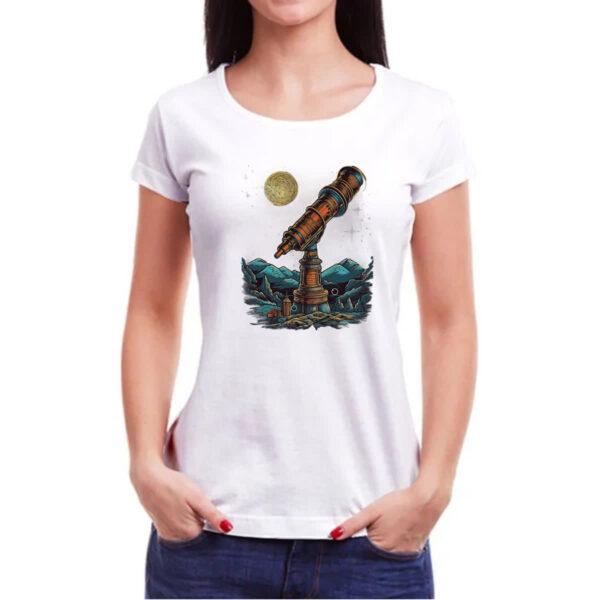 Camiseta Baby Look Vintage Telescopio - Imagem 3