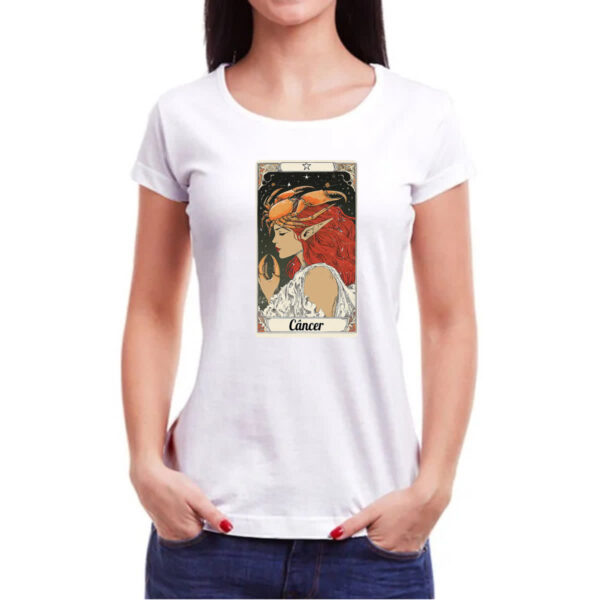 Camiseta Baby Look Carta Taro Signo Cancer - Imagem 3