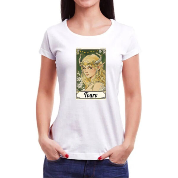 Camiseta Baby Look Carta Taro Signo Touro - Imagem 3