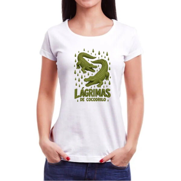 Camiseta Baby Look Lagrimas de Crocodilo - Imagem 3