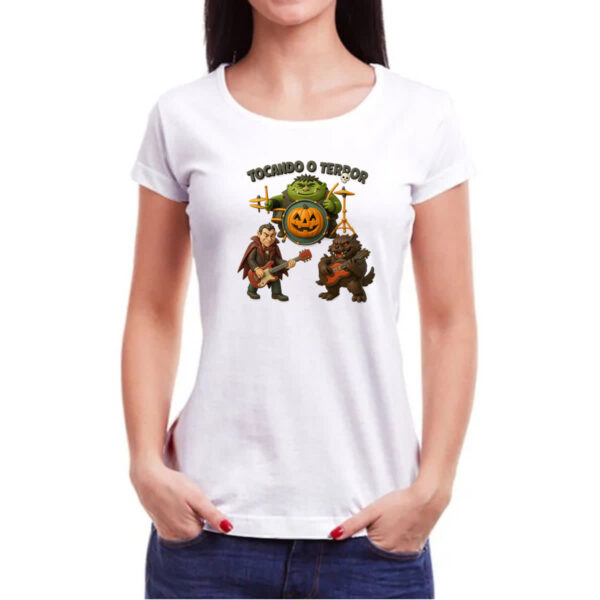 Camiseta Baby Look Tocando o terror - Imagem 3