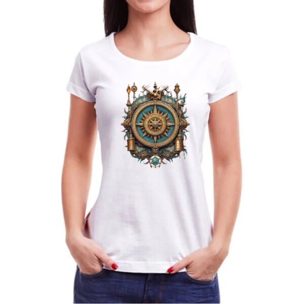Camiseta Baby Look Vintage Bussola - Imagem 3